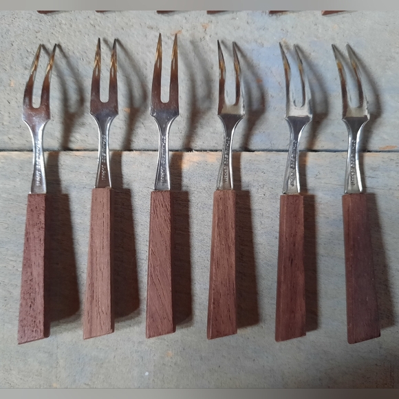Vintage Mini Cocktail Forks Appetizer Bar Hors D'oeuvre - Picture 8 of 14